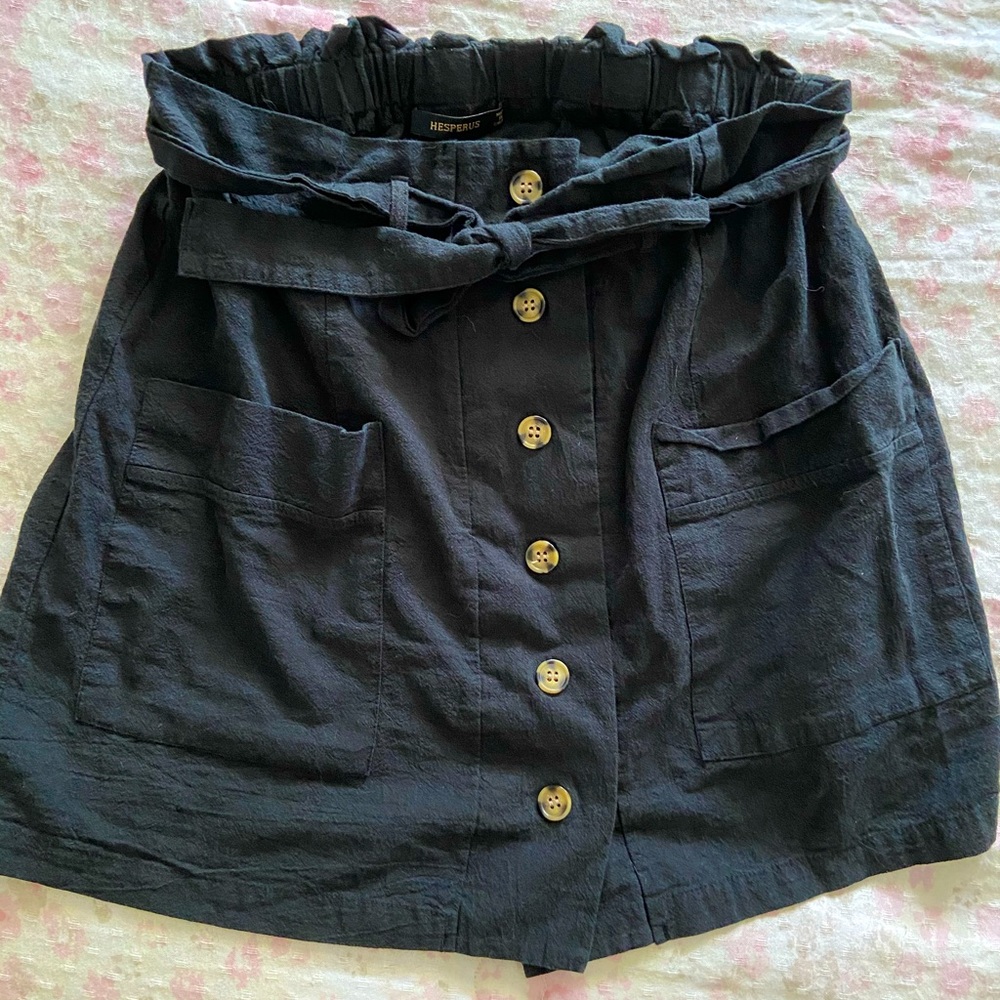 Black Paperbag Skirt